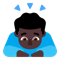 Man Bowing- Dark Skin Tone emoji on Microsoft